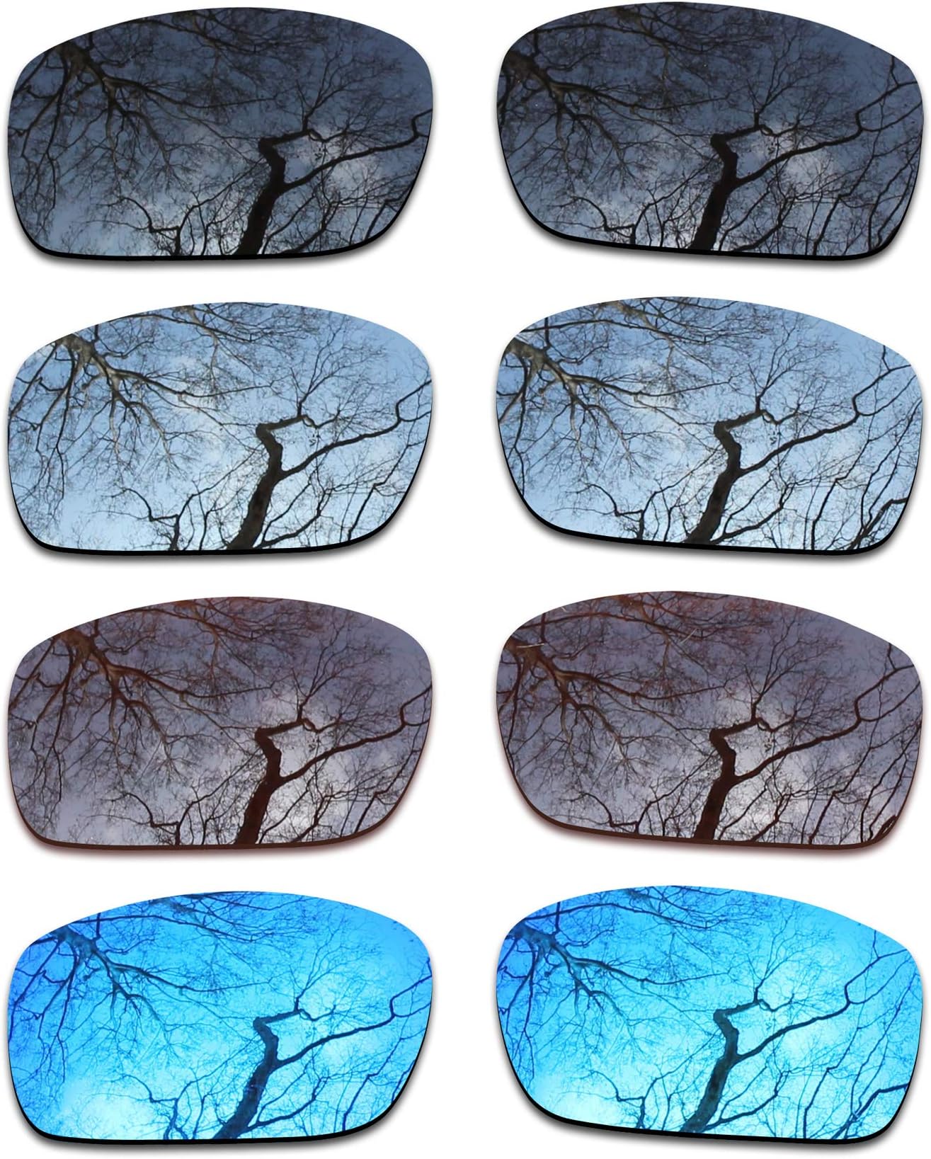 ToughAsNailsSet of 4 Polarized Replacement Lenses for Oakley X Squared Pack-BSBI1