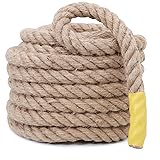 Jute Rope,3/4 Inch Natural Hemp Rope,Twisted Manila