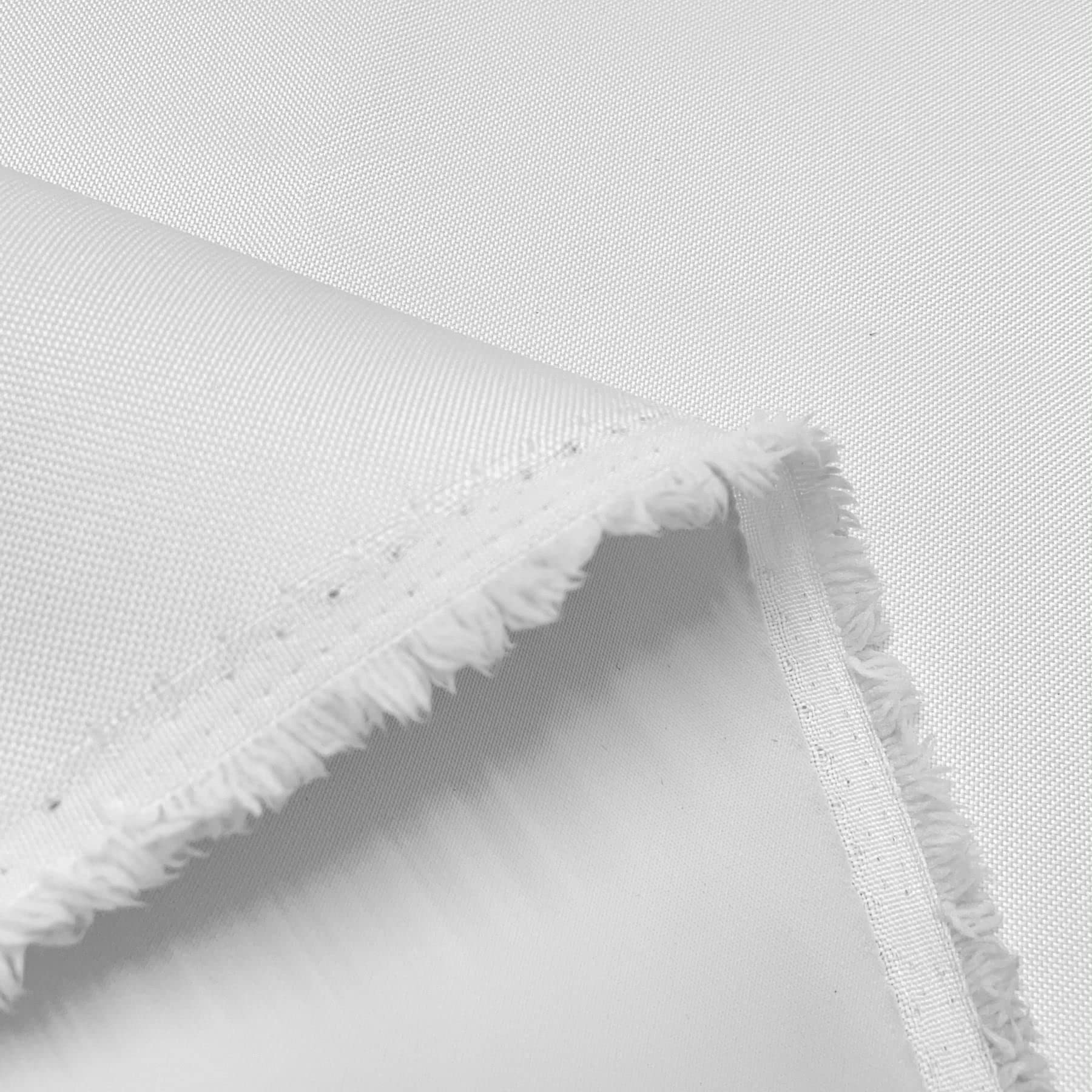 7oz Water Repellent Outdoor Canvas Fabric Waterproof Tear Resistant Garden Furniture Plain Upholstery Grade Fire Retardant - White - 4m x 150cm