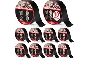 USKICH Deck Joist Tape,2" x 50' Butyl Deck Tape-10 Pack Joist Tape for Decking Waterproof Flashing Tape,Tape Joist Guard Protection Tape for Long-Lasting Protection