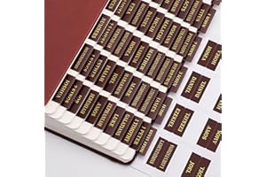 RETTACY Bible Tabs, for Women & Men, 66 Tabs for Old & New Testament, Additional 18 Tabs for Apocrypha, Bible Study Supplies & Christian Gifts (Brown)