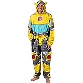 INTIMO Transformers Men's Retro Character Union Suit One Piece Costume Pajama Outfit Optimus Prime Bumblebee