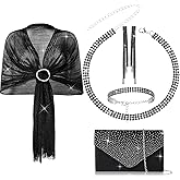 Hicarer 5 Pcs Dressy Jewelry Sets, Shawls and Wraps, Evening Clutch Purse for Homecoming Prom Women Formal Evening Dresses