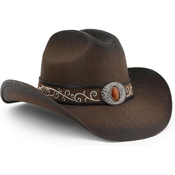 Western Cowboy Hat for Men and Women with Embossed Bull  display picture 1