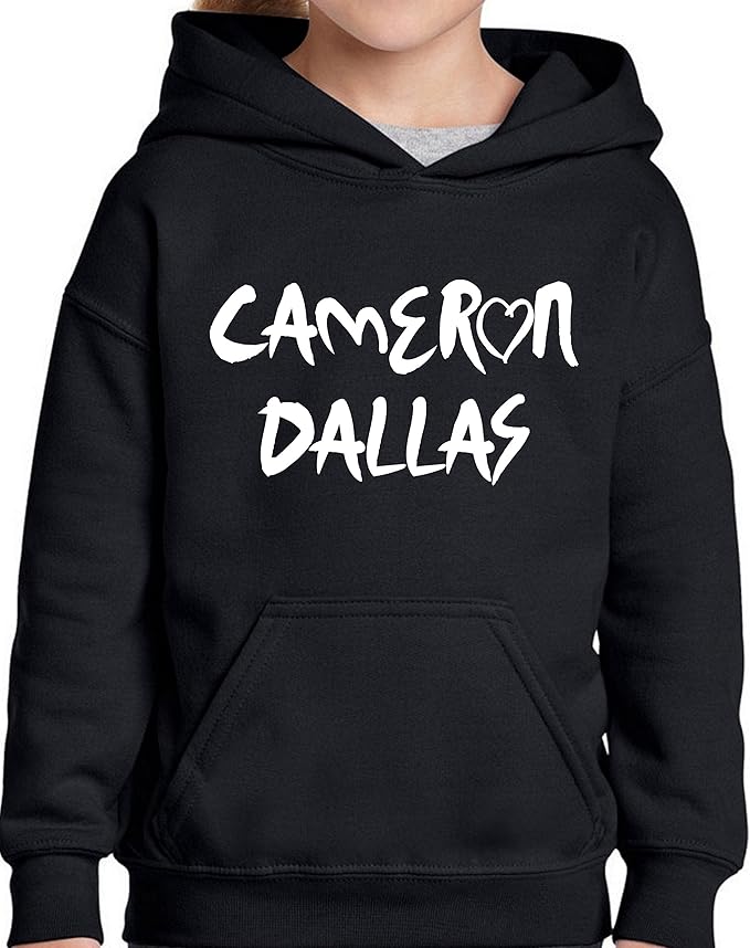 CAMERON DALLAS VINE BOYS KIDS HOODIE 7 15 YEARS (BLACK HOODIE 12/