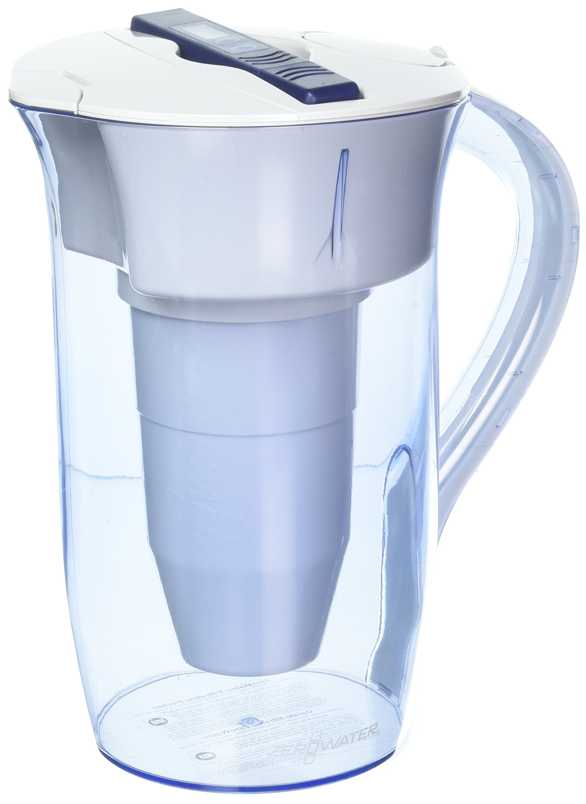 ZeroWater, 10 Cup Round Pitcher with Free Water Quality Meter, BPAFree