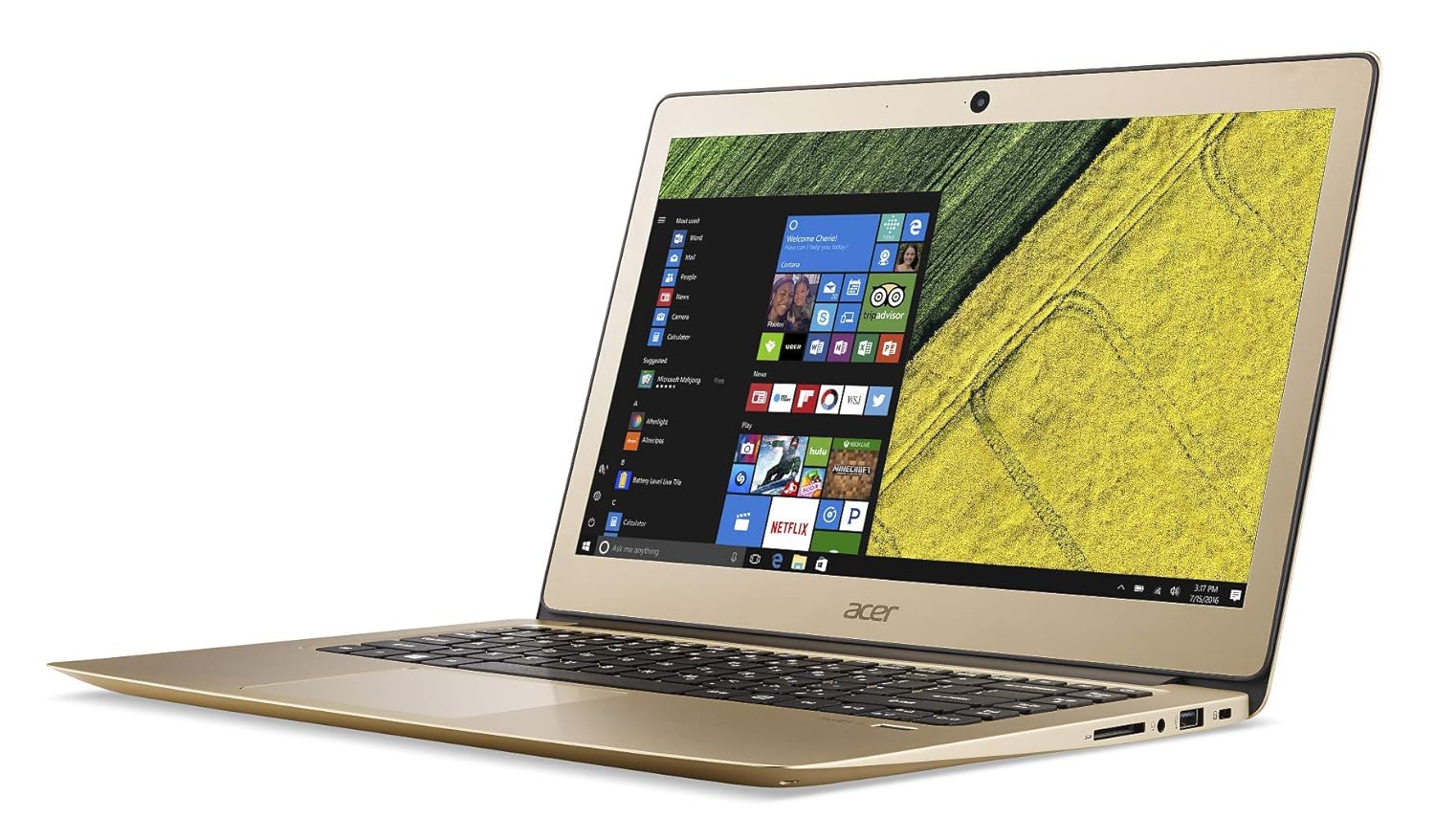 Buy Acer Swift 3 NX.GKKSI.002 14-inch Laptop (7th Gen Intel Core  i7-7500U/8GB/256GB/Windows 10 Home/Integrated Graphics), Gold Online at Low  Prices in India ...