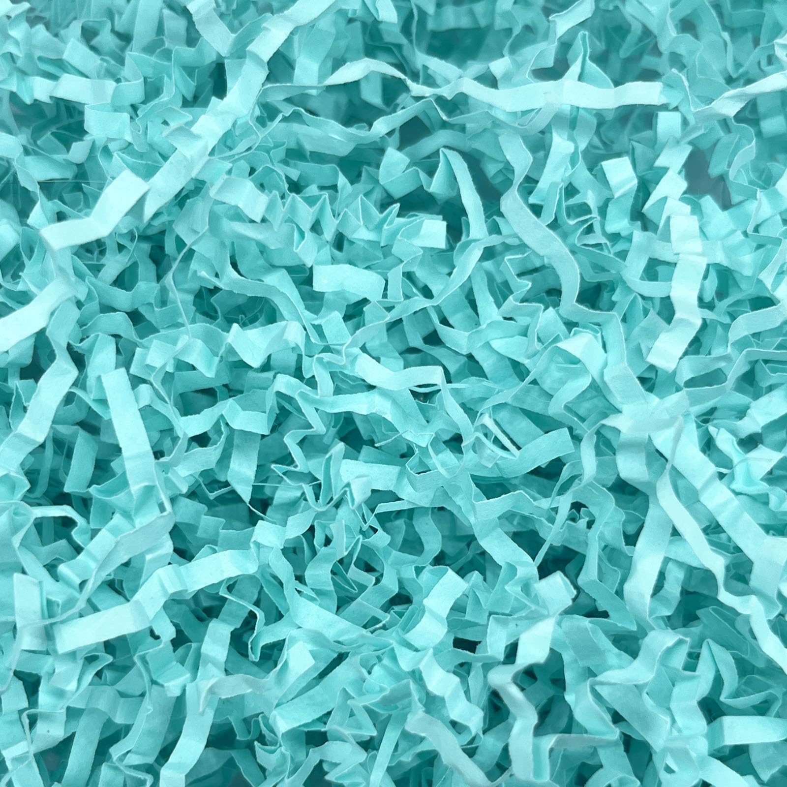 2LB Aqua Cyan Crinkle Cut Paper Shred Filler, Paper