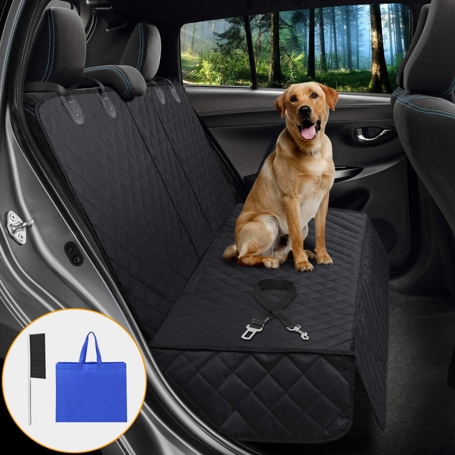 Satisby Dog Car Seat Cover, Nonslip& Scratch Proof Pet Seat Cover 54"W