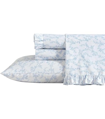 Amazon.com: Laura Ashley - Standard Pillowcase Set, Breathable