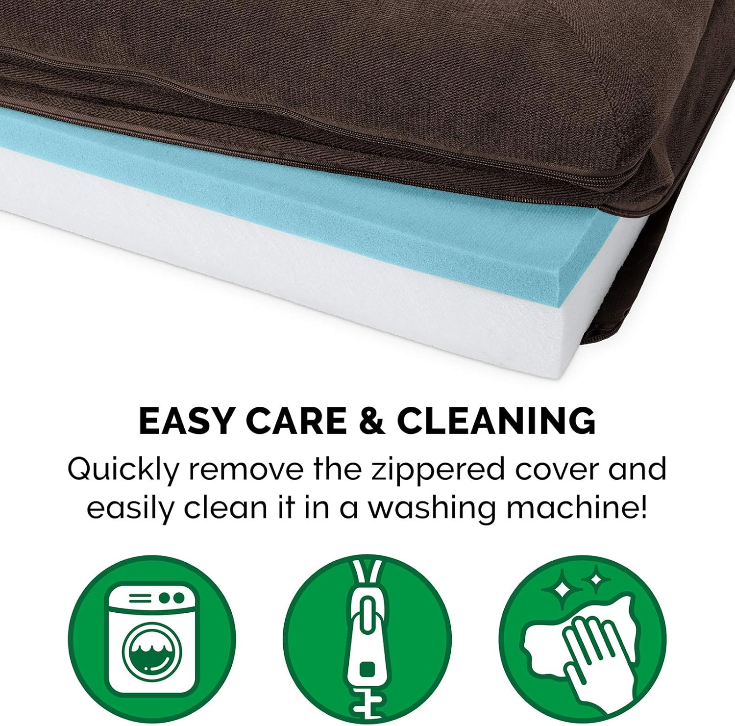 Furhaven Pet Dog Bed - Cooling Gel Memory Foam Faux Fleece and Chenille Soft Woven Traditional Sofa-Style Living Room Couch Pet Bed with Removable Cover for Dogs and Cats, Coffee, Jumbo Plus : Pet Supplies