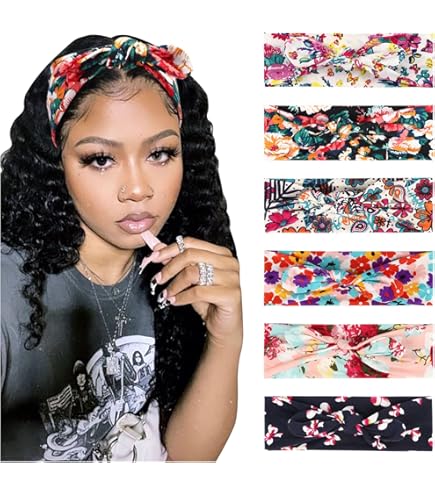 Amazon.com : DRESHOW 8 Pack Adjustable Knotted Headbands Non  display picture 1