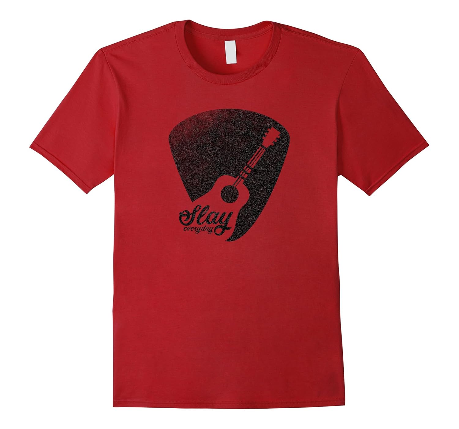 Slay everyday Acoustic Guitar Pick T Shirt Guitarist Music-Rose