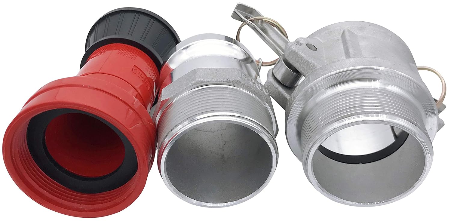 RosyOcean Heavey Duty 2 NPSH Fire Hose Nozzle with 2 x 2 Inch Aluminum