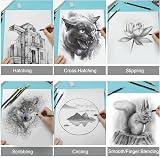 Drawlish 8-12B 6H Sketching Pencils Set of 8-12B to 6H for Artists view 6