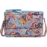 Vera Bradley Women's Cotton Wallet Crossbody Purse with RFID Protection