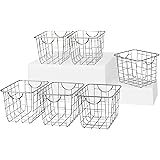 Spectrum Diversified Wire Pet, Toy, Office, Dorm Storage Bin Organizer, Basket, Mini, Pack of 6, Industrial Gray