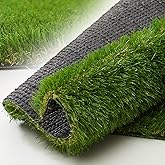 Weidear Artificial Grass 4 FT x 6 FT, 1.38" Fake Grass Mat, 4 Tones Synthetic Turf Rug, Thick Artificial Grass for Dogs Pets/Garden Lawn Landscape, Customized Sizes Indoor Outdoor