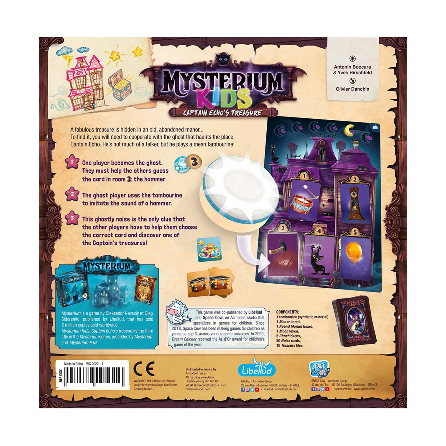Asmodee Mysterium Kids: Captain Echo's Treasure Board Game - Enchanting Cooperative Mystery for Young Detectives, Family Fun for Kids & Adults, Ages 6+, 2-6 Players, 21 Minute Playtime