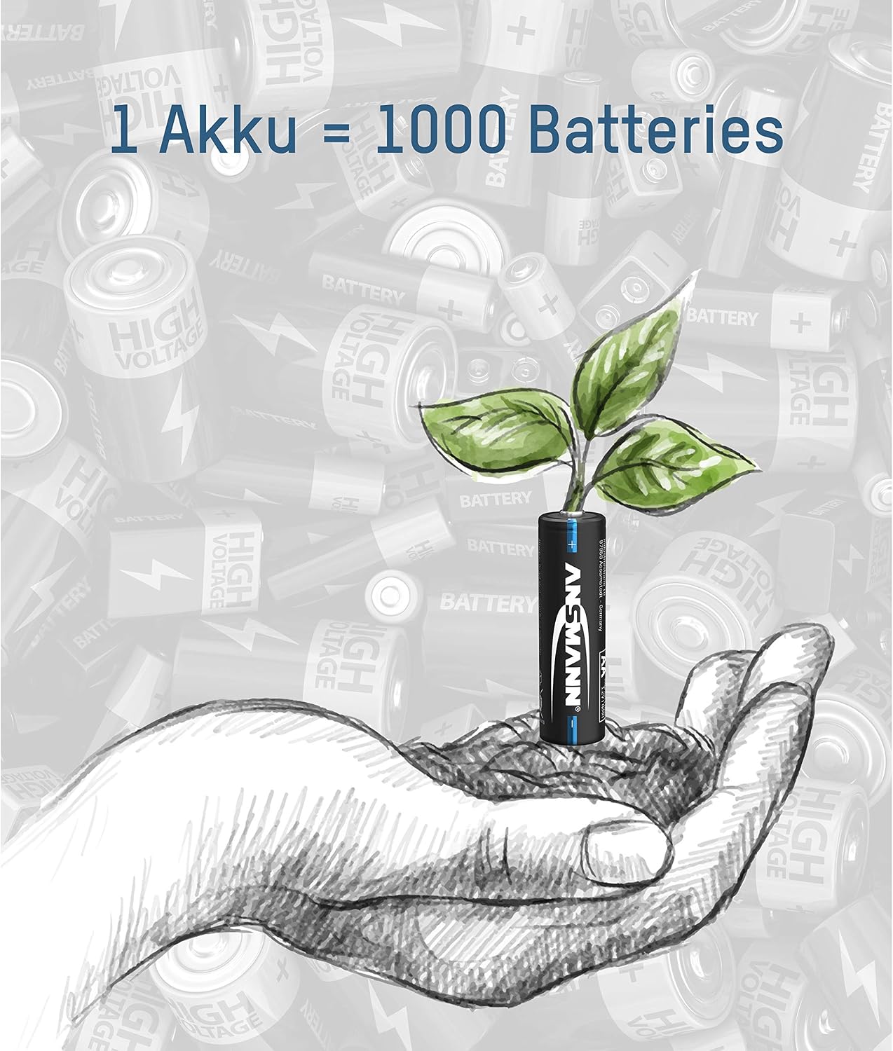 ANSMANN battery AA 2100mAh NiMH 1.2V, Mignon AA batteries - Image 3