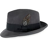 Hats in the Belfry Trilby Men/Women Snap Brim Vintage Dress Fedora Hat 100% Wool