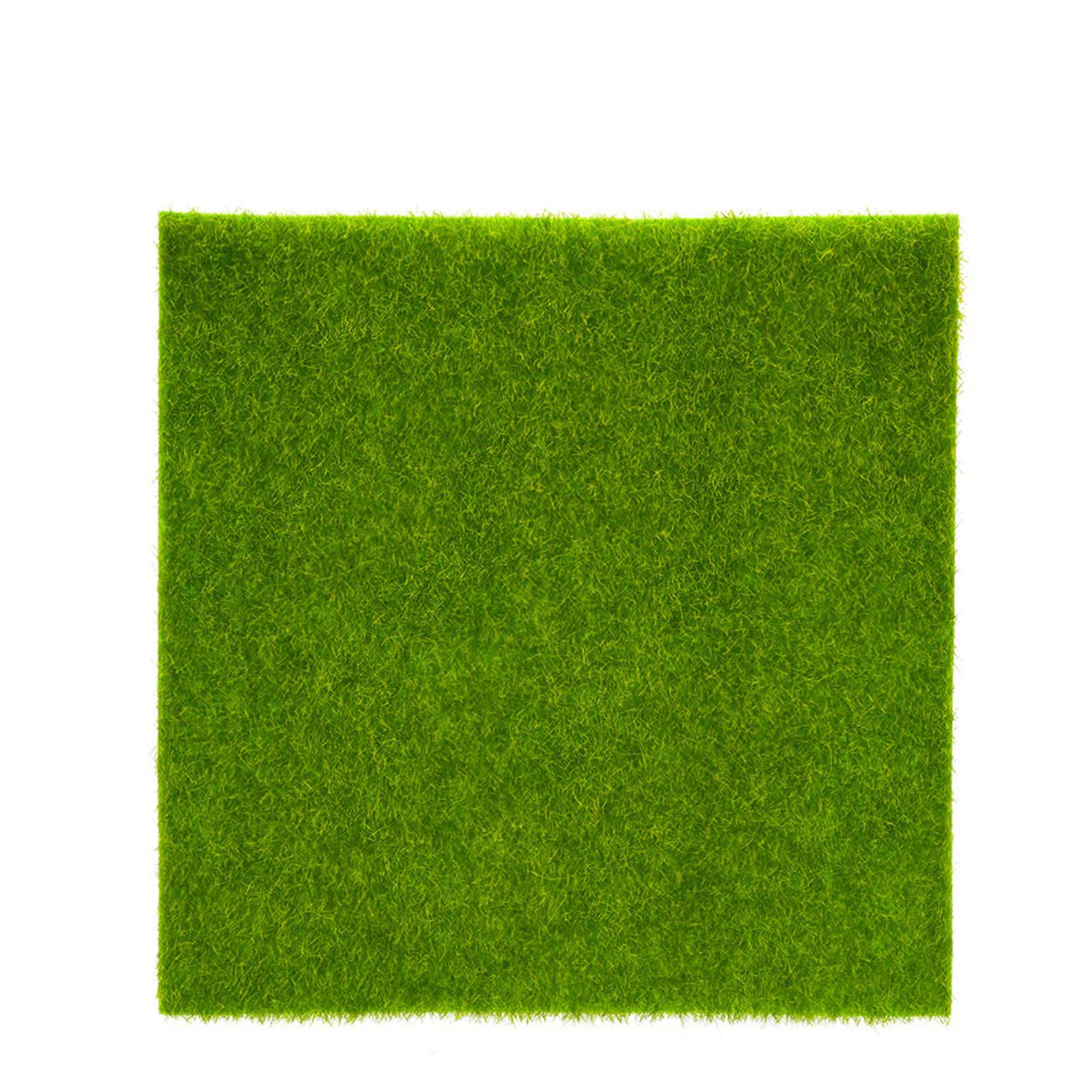 TOPINCN Artificial Grass Mat Synthetic Fake Grass Mat Turf Lawn Garden Micro Landscape Ornament Home Decor Pet Pad Realistic Thick Fake Outdoor(15 * 15Cm)