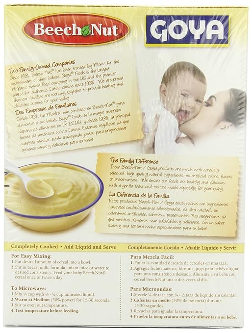 Beech-Nut Goya Rice Cereal with Mango, 8 Ounce (Pack of 8)