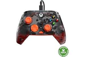 Turtle Beach Rematch Core Ghost Black Camo/Orange Wired Gaming Controller – Licensed for Xbox Series X and S, Xbox One and Wi