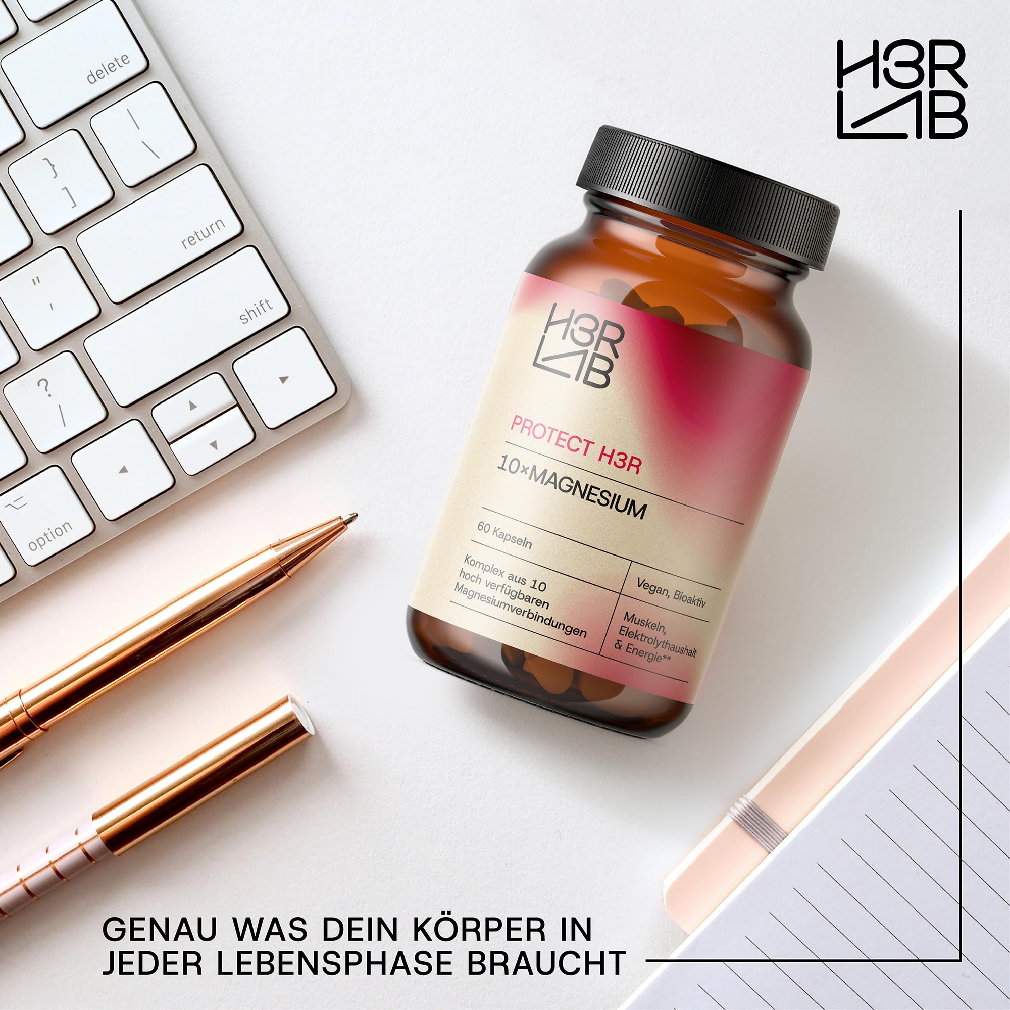 10× Magnesium Komplex – Kapseln mit 10 bioaktiven Magnesiumverbindungen | Magnesium Bisglycinat, Citrat & Malat | Für Muskeln, Nerven & Energie | Hoch bioverfügbar | Vegan (Pack of 1) 4