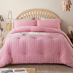 Cosybay King Comforter Set - 3 Pieces Seersucker