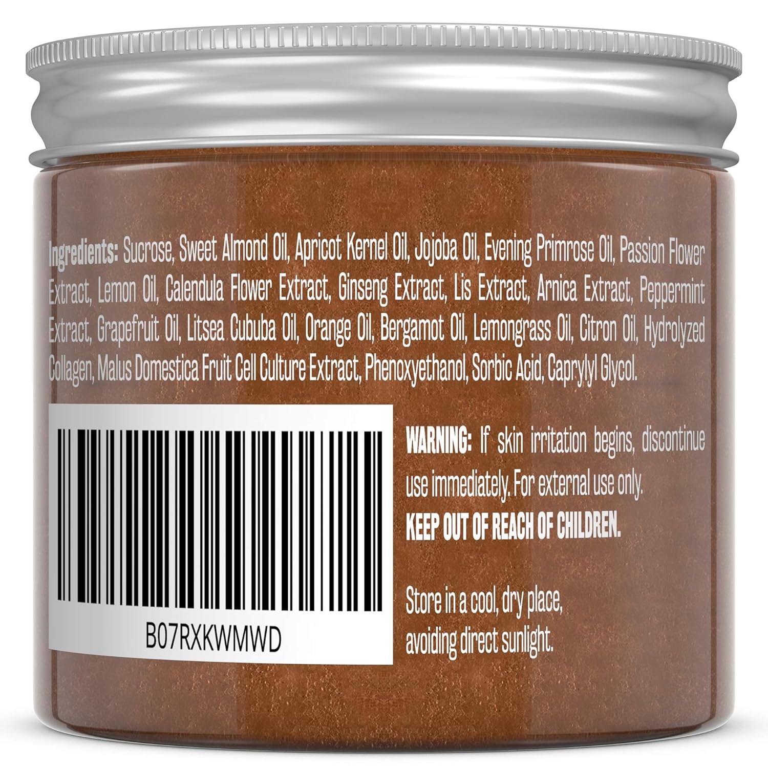 M3 Naturals Brown Sugar Scrub Infused with Collagen and Stem Cell Natural Souffle Body and Face Scrub for Acne Cellulite Stretch Marks Spider Veins Scars Wrinkles Skin Care Exfoliator 12 oz : Beauty