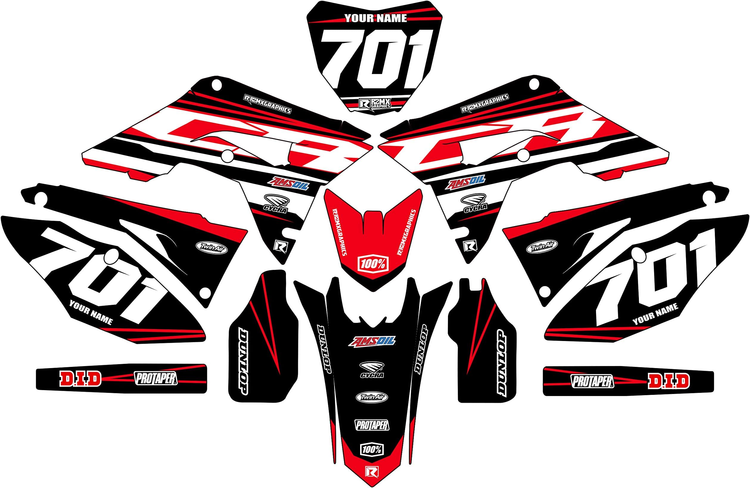 R2 MX- Compatible With 2004 2005 2006 2007 Honda CR 250 CR250 Custom Graphics Decal Kit- SUPERSTOCK