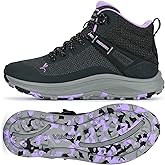 Viakix Monterra Mid Women’s Waterproof Wide Toe Box Hiking Boots – Lightweight Comfortable Trail Shoes – Supportive Outdoor Footwear for Walking, Trekking, Backpacking, Thru & Day Hikes