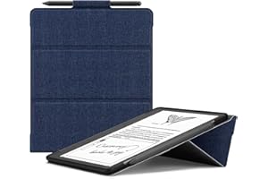 Ayotu Stand Case for Kindle Scribe 10.2 Inch (2022 Released) - Premium Durable Fabric Auto Sleep/Wake Cover with Pen Holder, Blue