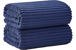 NALIVO Oversized Bath Sheets 40x80 Inches Extra Large Bath Towels for Adults Super Soft Quick Dry Highly Absobent Microfiber Shower Towels for Bathroom, Pool, Gym, Yoga Towel (Navy Blue, 2Piece)