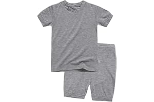 VAENAIT BABY Toddler Kids Girls Boys Sleepwear Pajamas Short Soft Shirring Cool Summer Viscose Pjs 2pcs Set 6M-12Y
