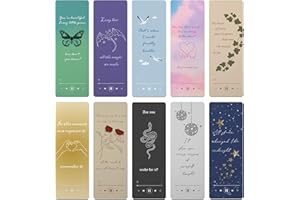 TwoDays Music Inspired Bookmarks, Album Aesthetic Merch for Fans Gifts, Singer Book Accessories for Book Lovers, Bookish (6"x2", Set of 10)