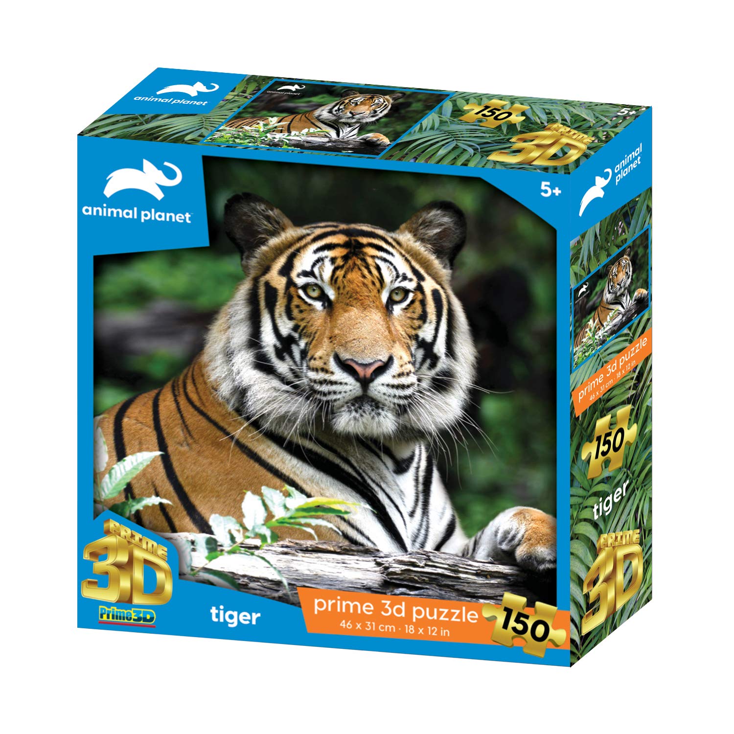 Animal Planet AP10945 Tiger 150 Pieces 3D Effect Jigsaw Puzzle, Multicolour