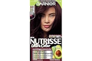 Garnier Hair Color Nutrisse Ultra Color Nourishing Creme, BR1 Deepest Intense Burgundy (Acai Berry) Red Permanent Hair Dye, 1 Count (Packaging May Vary)