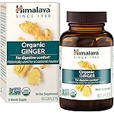 Himalaya Organic Ginger, 60 Day Supply - Digestive Health Supplement for Nausea, Upset Stomach Relief, and Occasional Bloatin