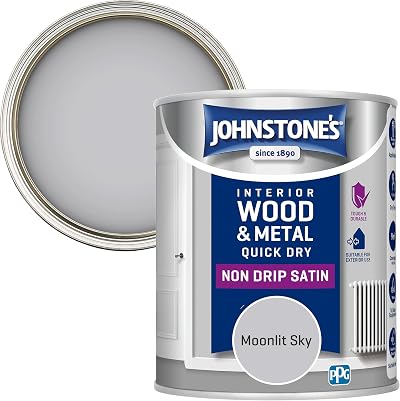 Johnstone's Wood & Metal Quick Dry Satin Paint Moonlit Sky 750ml Low Odour