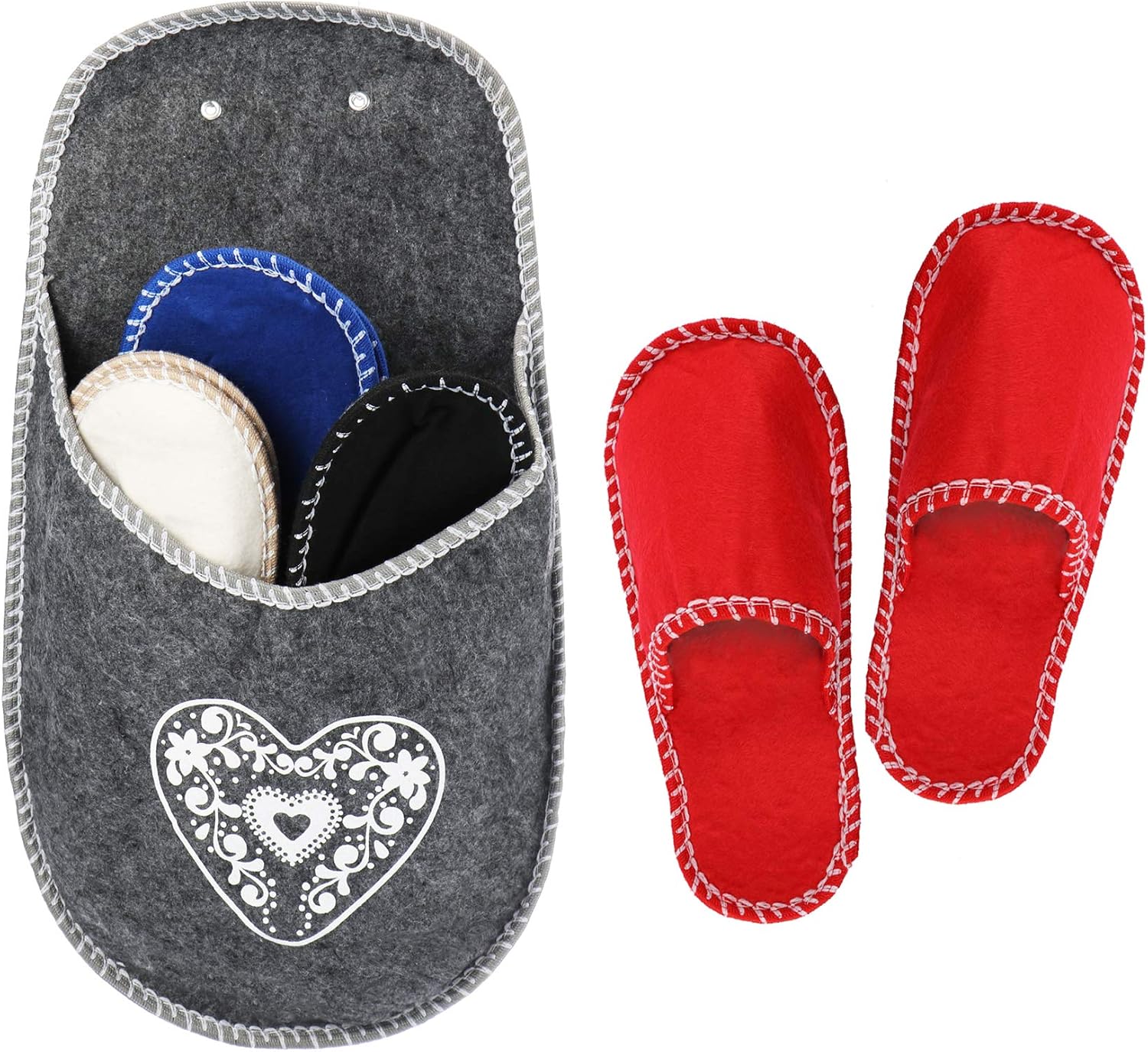 Chaussons De Bain En éponge - Pantoufles Invités Antidérapantes - Lavables - Avec Semelle Mémoire De Forme - 3