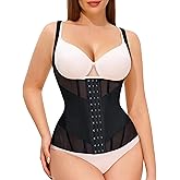 Nebility Waist Trainer for Women Corset Shapewear Tummy Control Body Shaper Top Waist Cincher Girdle with Adjustable Straps