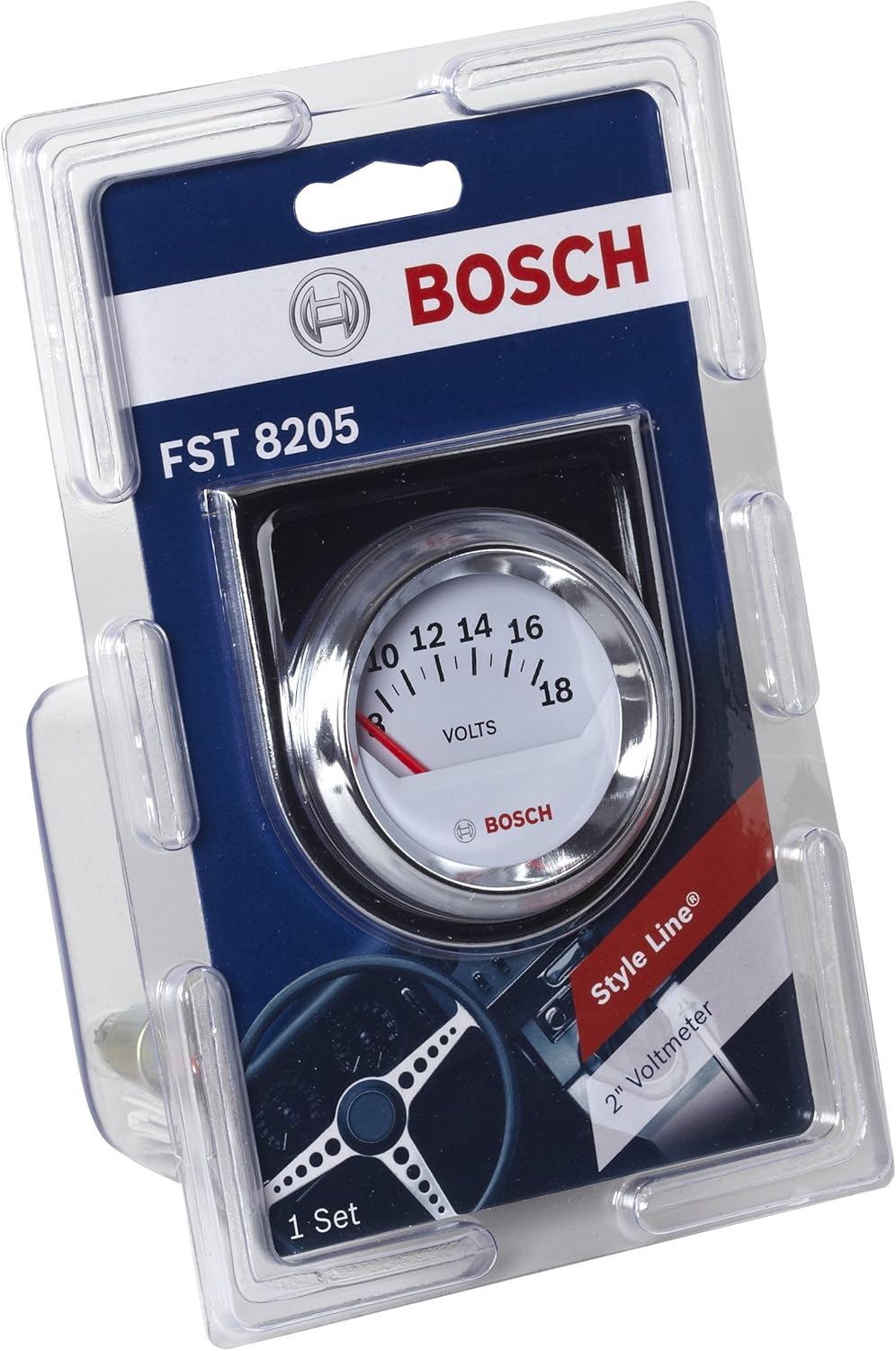 Bosch SP0F000051 Style Line 2 Electrical Voltmeter Gauge Black Dial