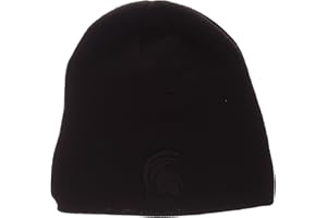 Zephyr "Blackout Edge Black Tonal Skull Cap - NCAA Cuffless Winter Knit Beanie Toque Hat