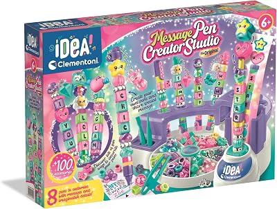 Clementoni The Message Pens – Customise Colourful Pens with Beads & Letters