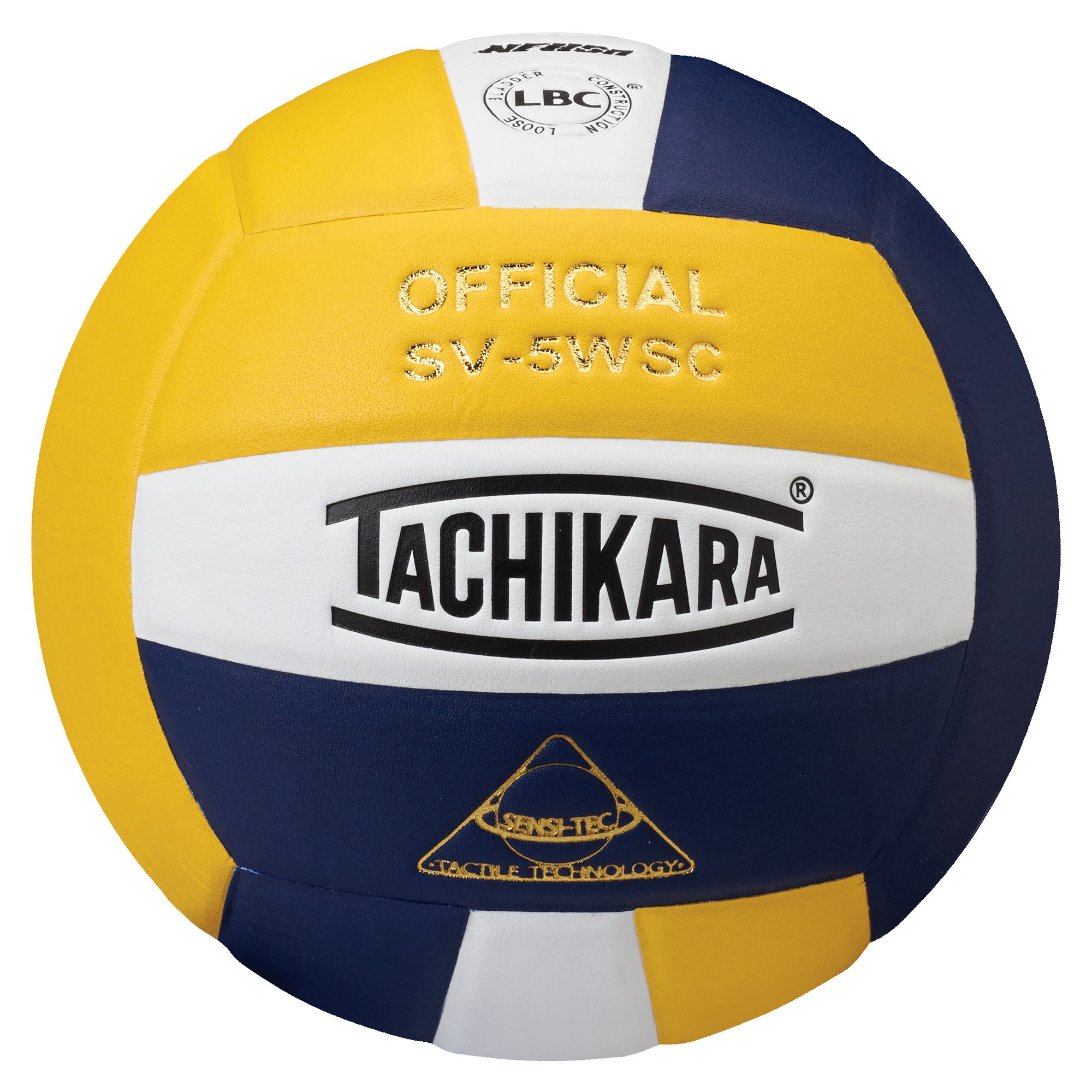 Tachikara Sensi-Tec Composite SV-5WSC Volleyball (EA), Navy/White/Gold