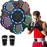 Music Boxing Machine Sport Toys for Kids and Adults,Wall Mounted Bluetooth Smart Punching Target,Training Pad Toy with Boxing Glove,Ideas Toys for Boys Girls Kids 3 4 5 6 7 8 9 10 11 12+ Years Old