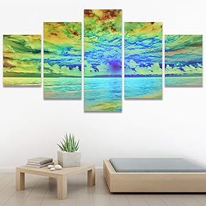 SIGNWIN 5 Panel Canvas Wall Art Modern Art...