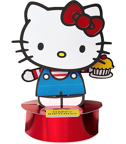 Tarjeta De Cumpleaños Hello Kitty De Hallmark – Mensaje Dulce 'Corazón Cálido Y Sonrisa' | Regalo Oficial Sanrio